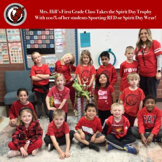 Mrs. Hill’s Class Takes the Spirit Day Trophy!
