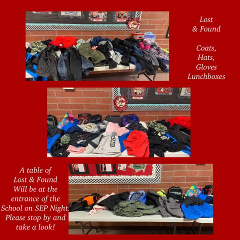 Lost and Found:  Coats, Hats, Gloves & Lunchboxes