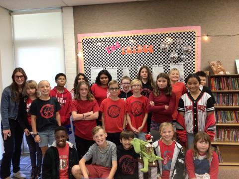 Mrs. Vandygriff’s Class Takes the Spirit Day Trophy Again!