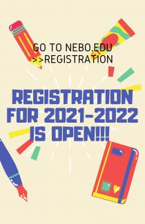 Registration for 2021-2022 is Open