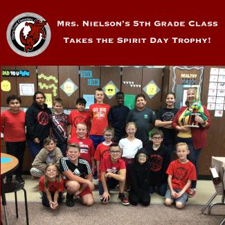 Spirit Day Winners:  Mrs. Nielson’s 5th Grade Class