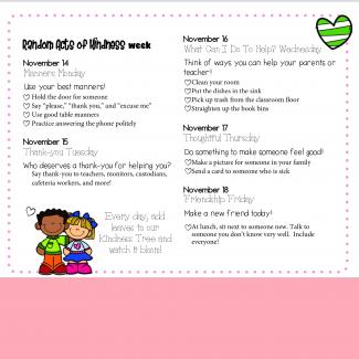 Kindness Week Activities