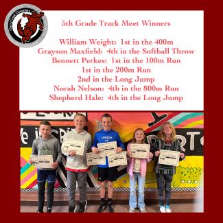 5th Grade Track Winners!