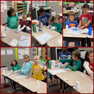 Science Experiment in Mrs. Hardman’s 2nd Grade Class