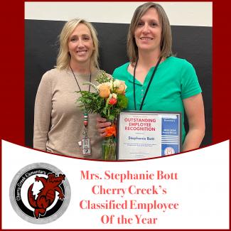 Mrs. Bott:  Cherry Creek’s Outstanding Classified Employee of the Year