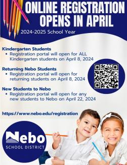Online Registration for the 24-25 School Year Opens Today, April 8th