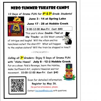 Nebo Summer Theatre Camp