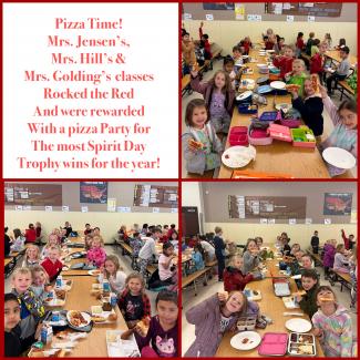 Pizza Party for Spirit Day Winners